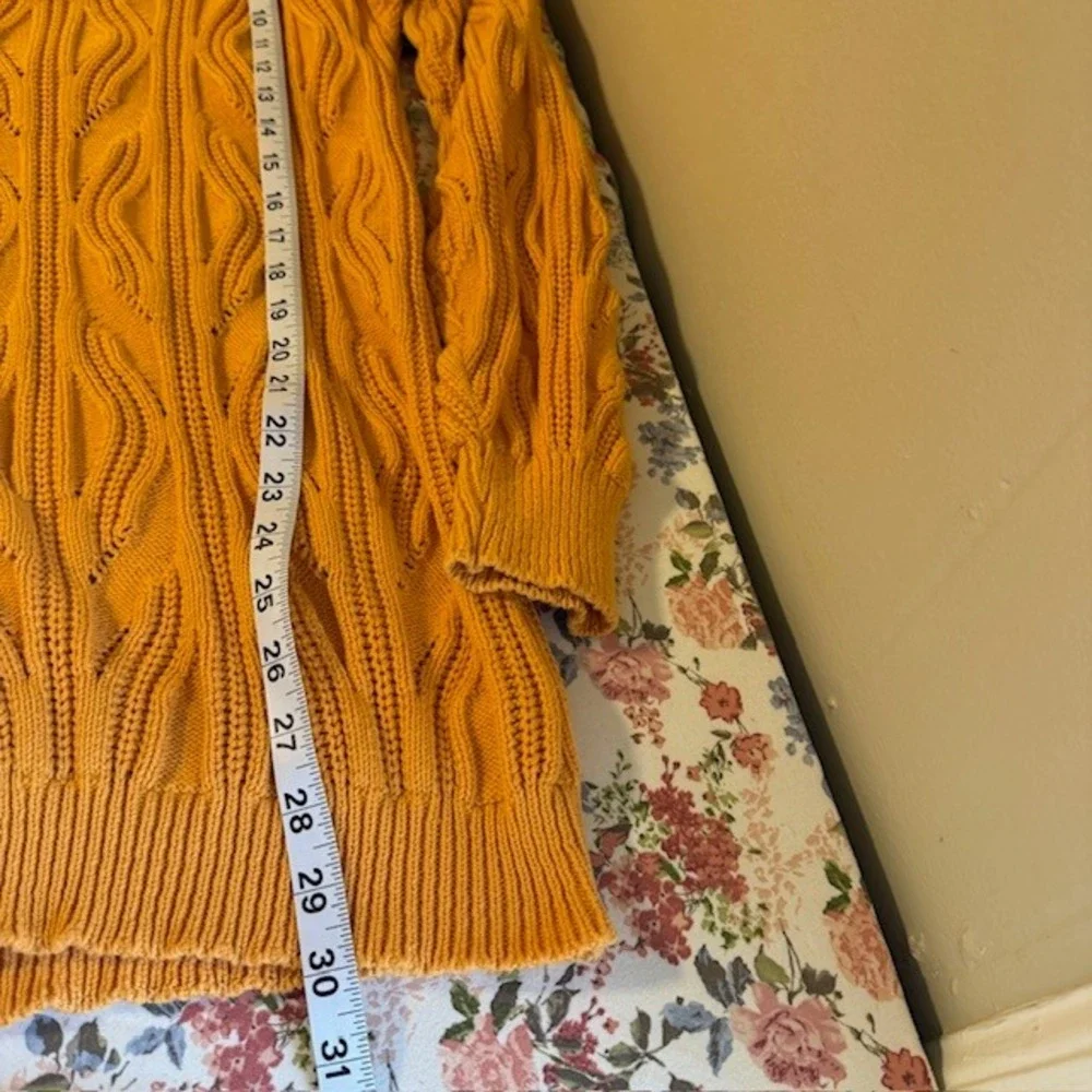 VTG Womens Chunky 90s‎ Cotton Cable Knit Sweater XL Granola Thick Roll Neck - Picture 13 of 14